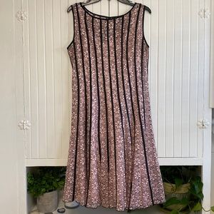 Pink and Black Lace A-line dress - 10